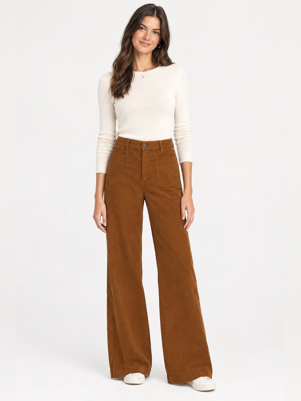 J.Crew Lizzie High-Rise Wide-Leg Pants Women 29 Tall Chicory Utility Linen Blend